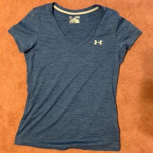 under armor blue V-neck